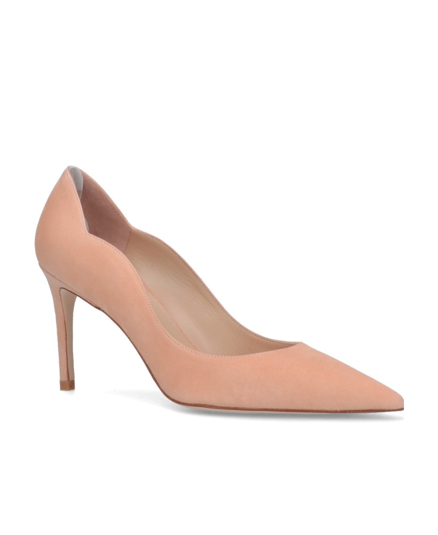 Stuart Weitzman Plain Scallop Pumps In Nude