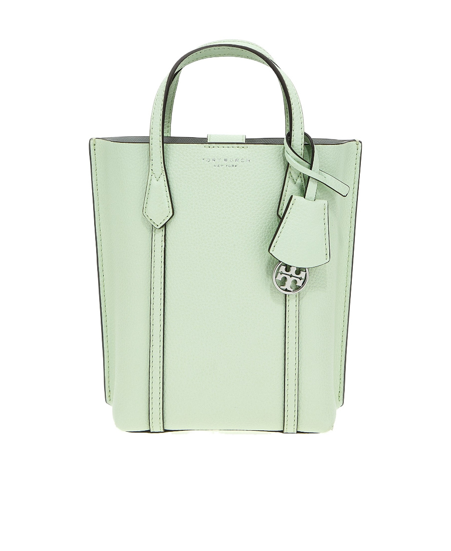 Tory Burch Mini Perry Leather Tote Bag In White