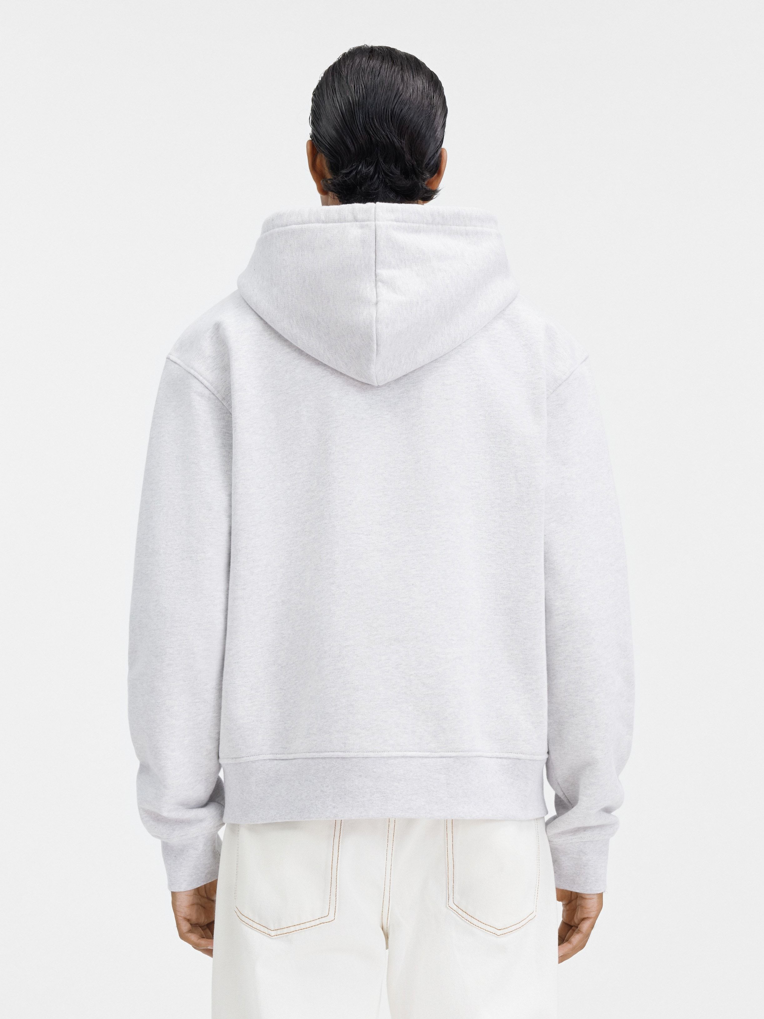Jacquemus Logo Embroidered Drawstring Hoodie In White