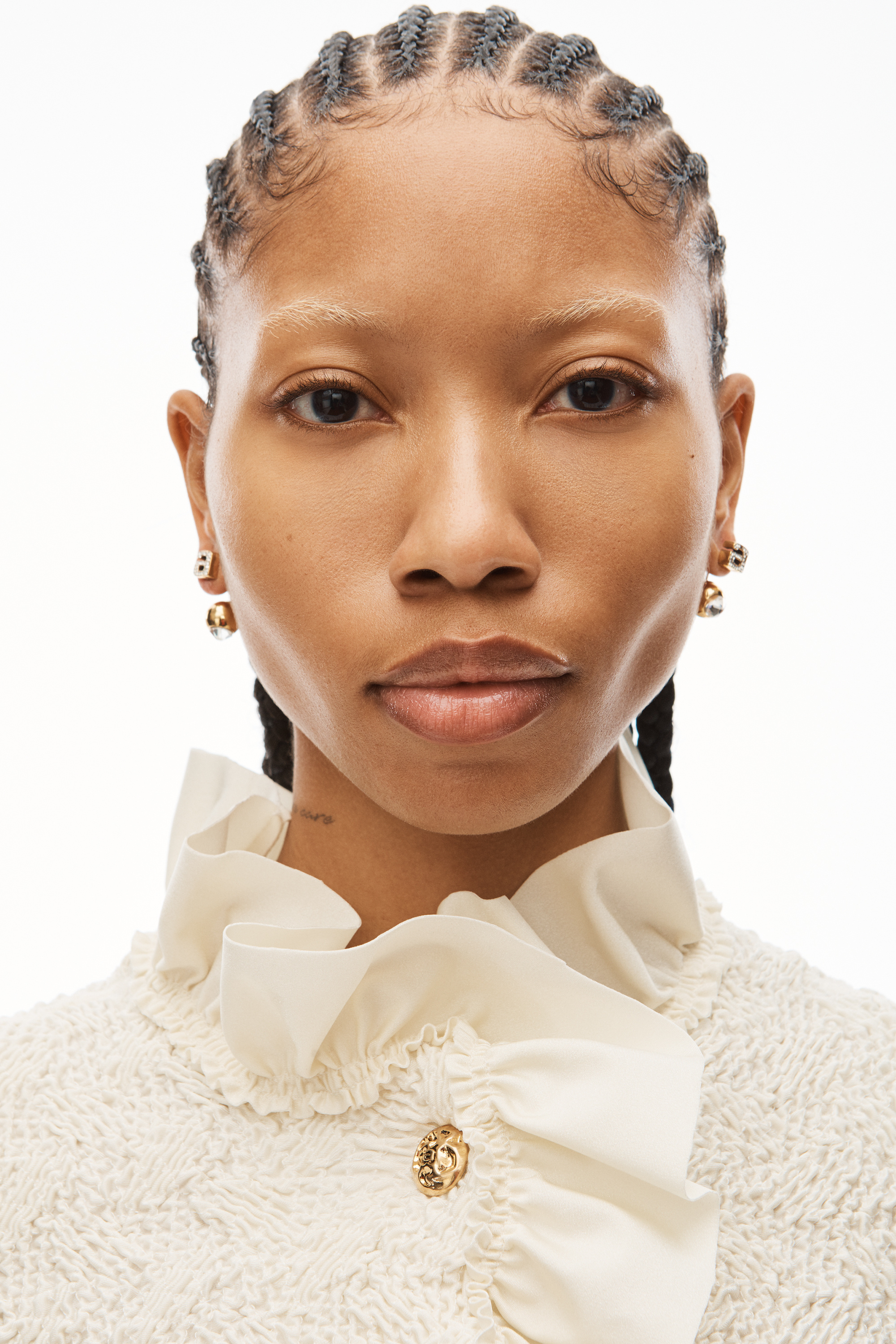 Alexander Wang Ruffle-trim Smocked Jacket In White
