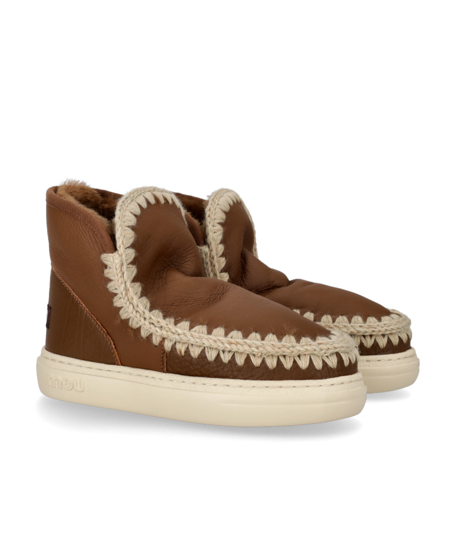 Mou Chunky Slip-on Boots In Brown