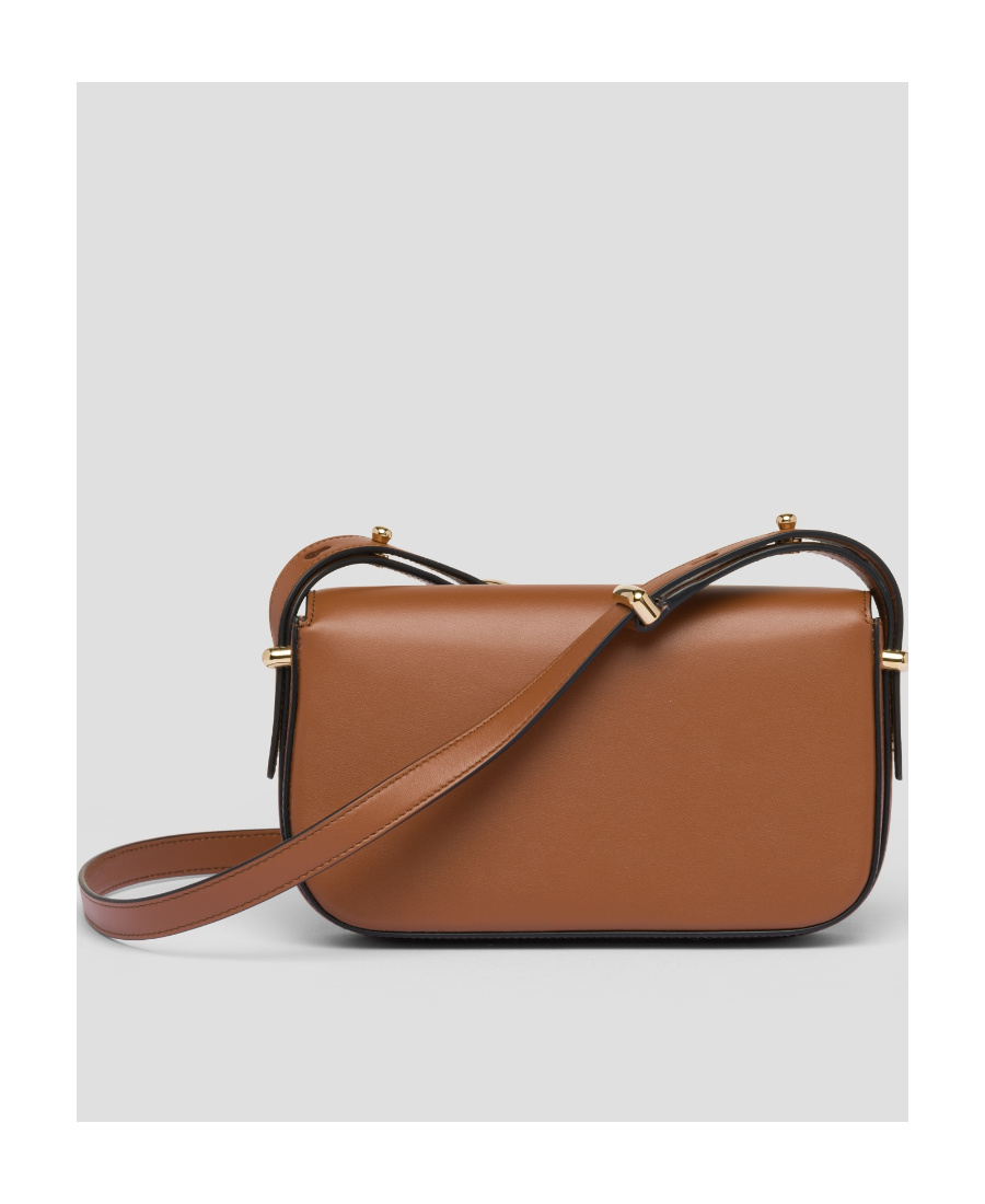 Prada Leather Shoulder Bag In Brown