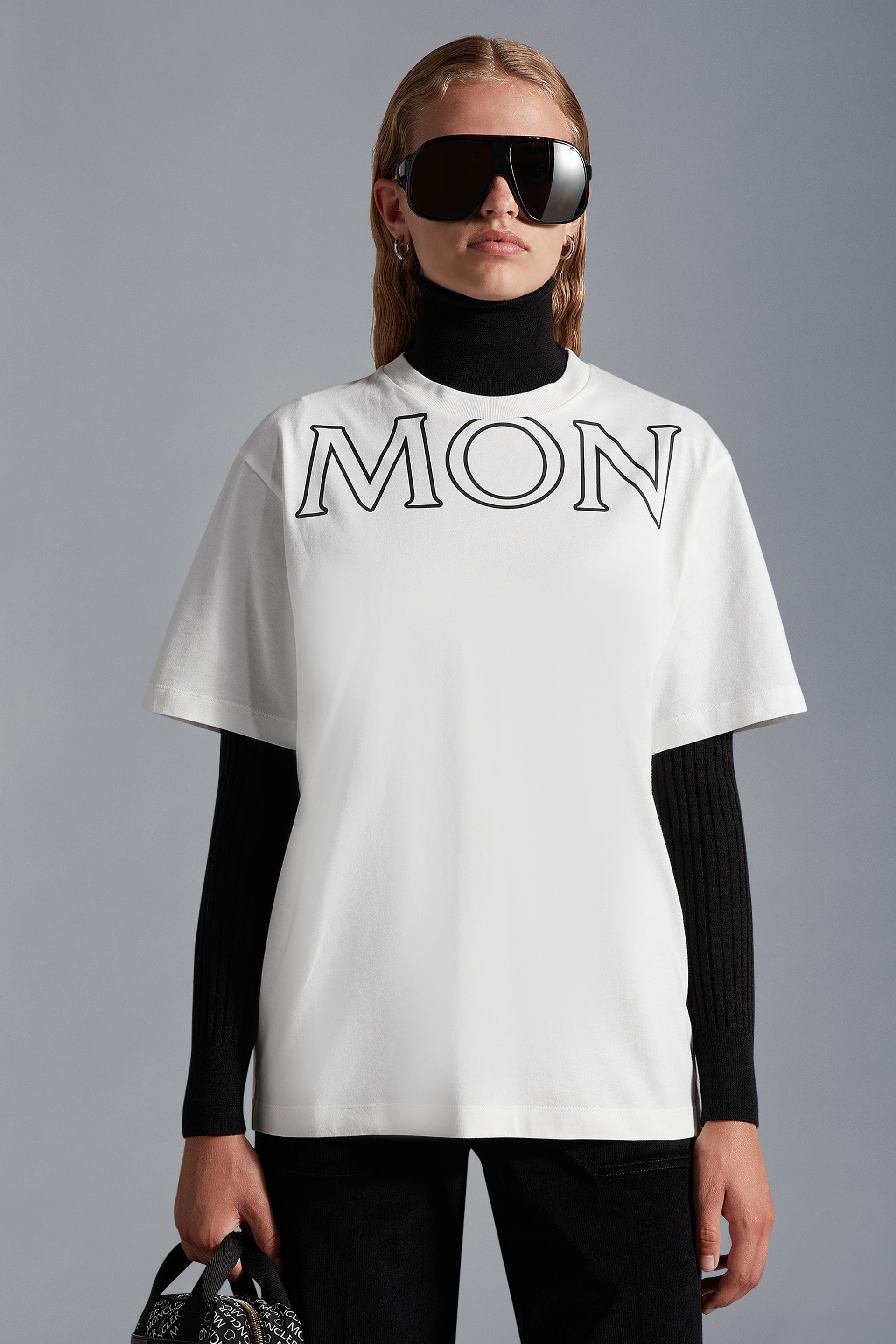 Moncler Logo-print Oversize T-shirt In White