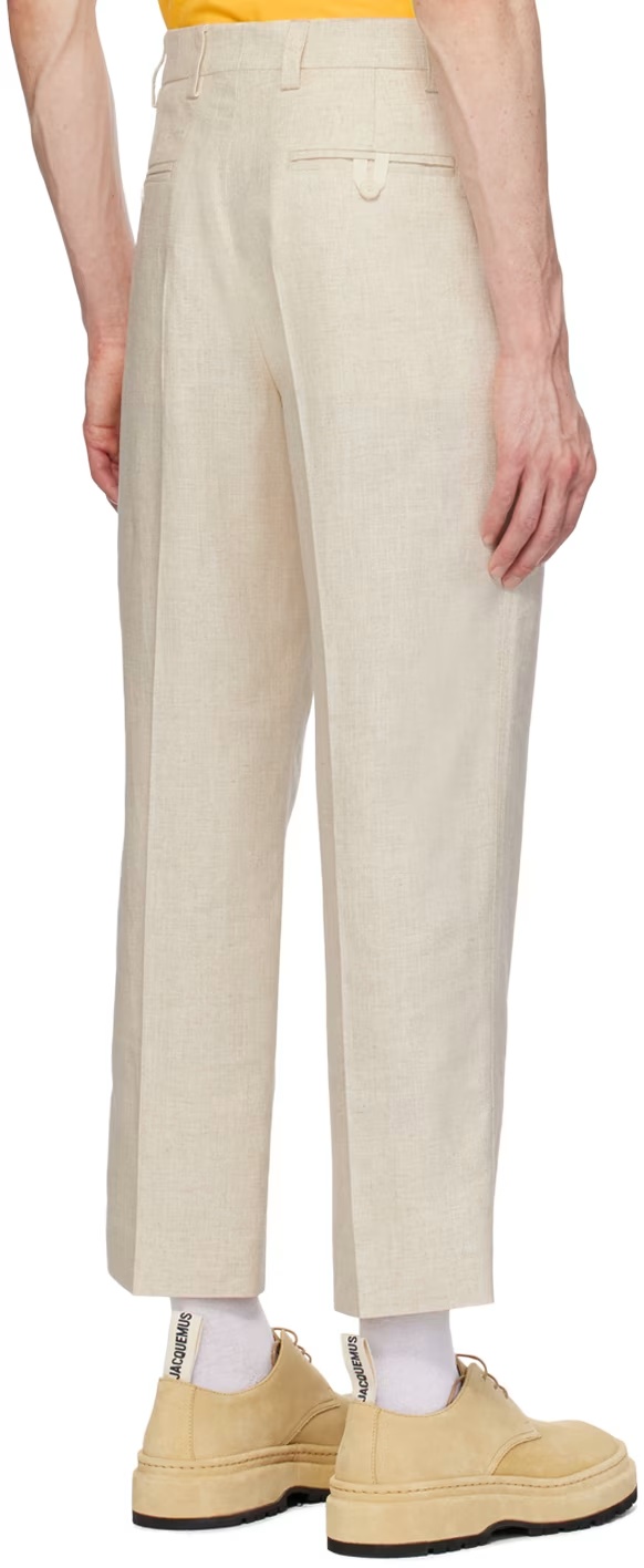 Jacquemus Beige Les Classiques 'le Pantalon Cabri' Trousers In Gray