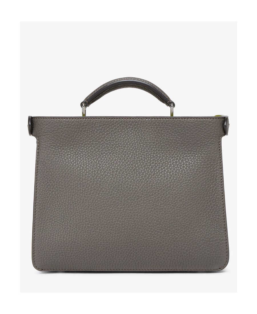 Fendi Peekaboo Twist-lock Tote Bag In Gray