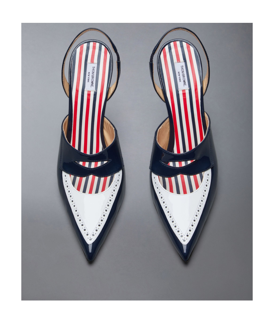 Thom Browne Curved-heel 120mm Leather Pumps In Black