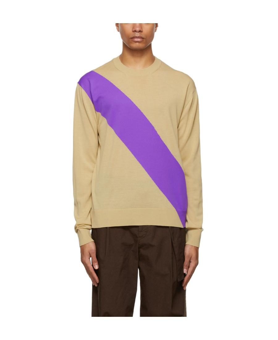 Jil Sander Round-neck Knitted Pullover In Nude