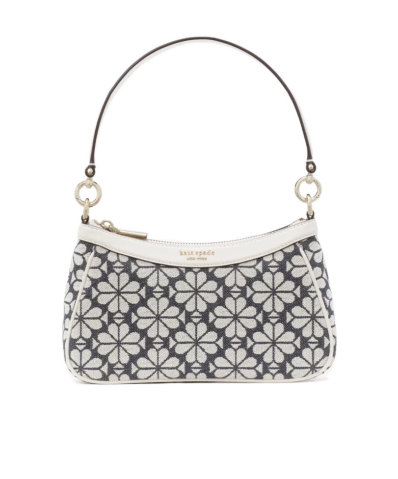 Kate Spade Floral Jacquard Crossbody Bag In White