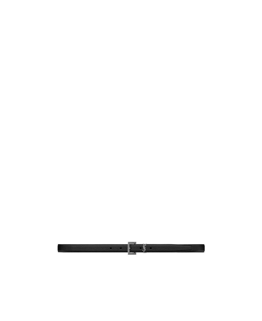Saint Laurent Monogram Belt In Black