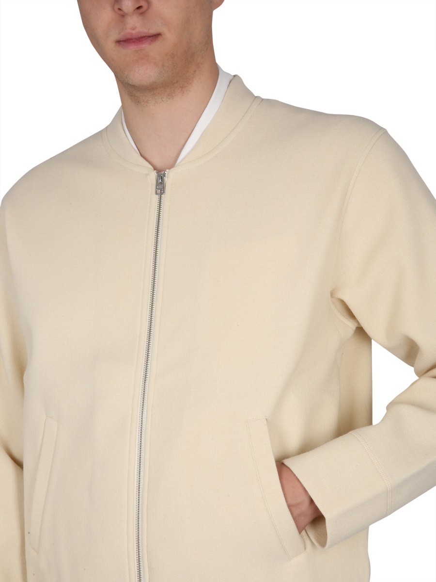 Ami Alexandre Mattiussi Zip-up Bomber Jacket In Nude