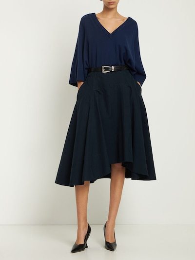 Michael Kors V-neck Sweater Pullover In Blue