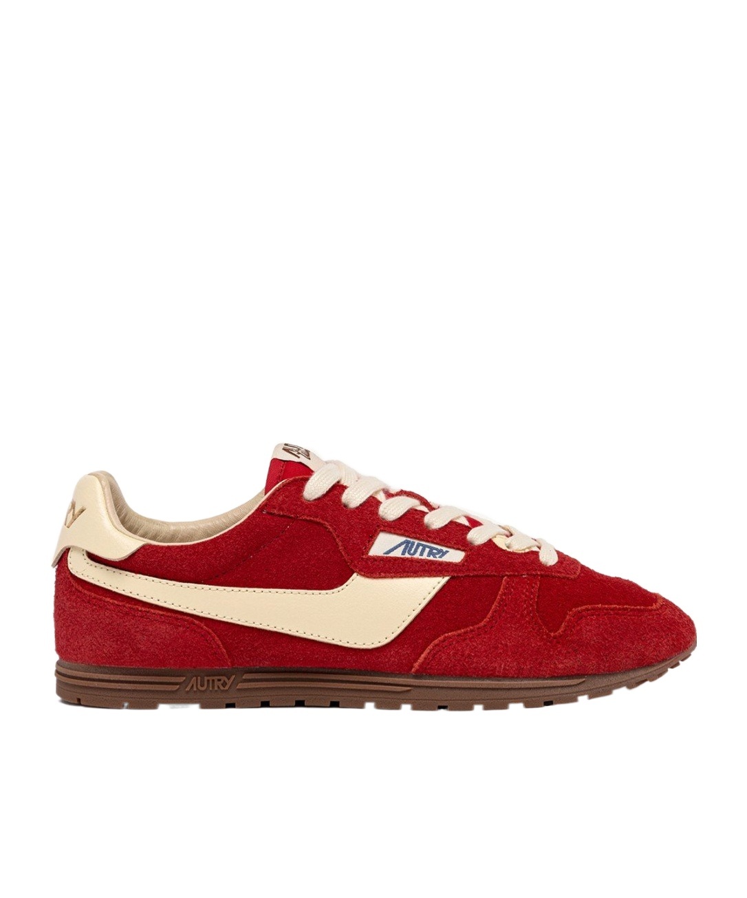 Autry Windspin Sneakers In Suede And Parrot Leather And Rutabaga In Red