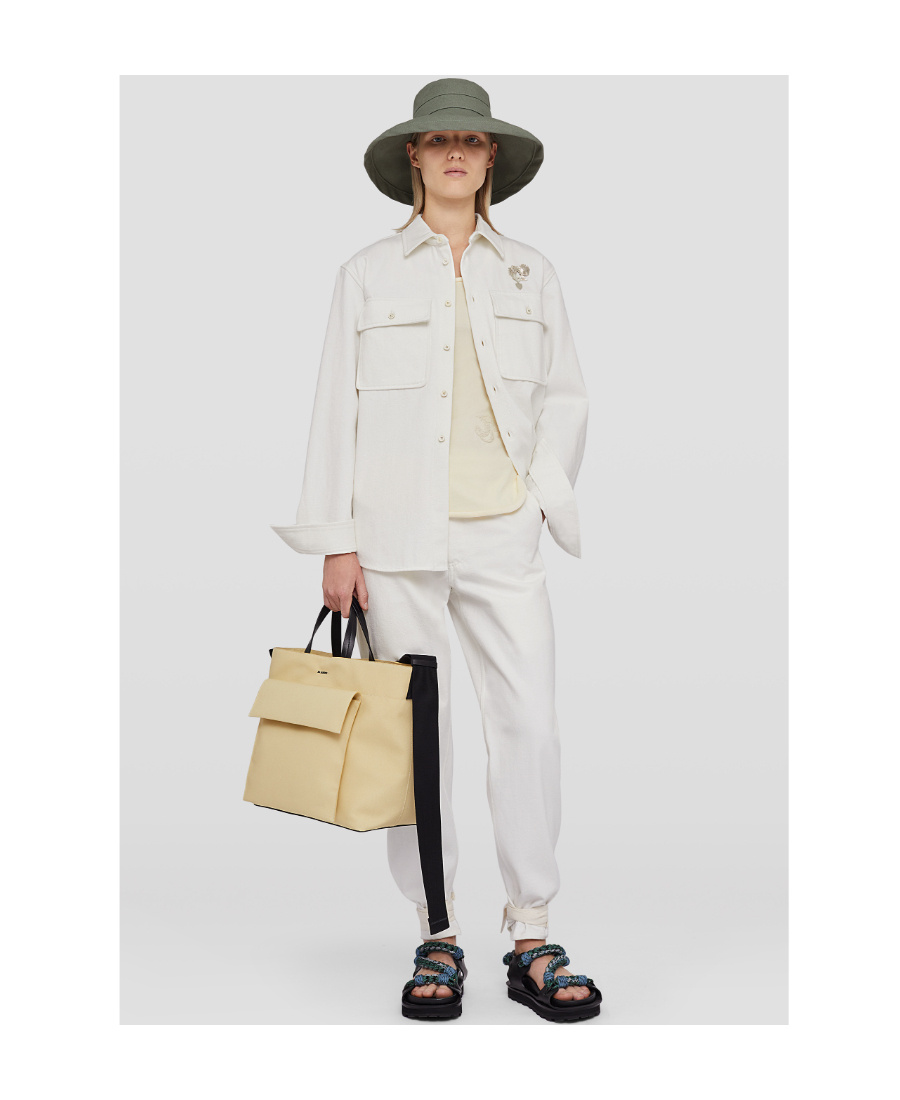 Shop Jil Sander Denim Shirt In White