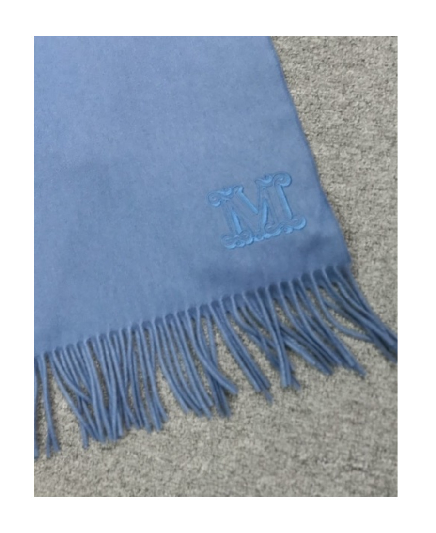 Max Mara Logo Scarf In Gray