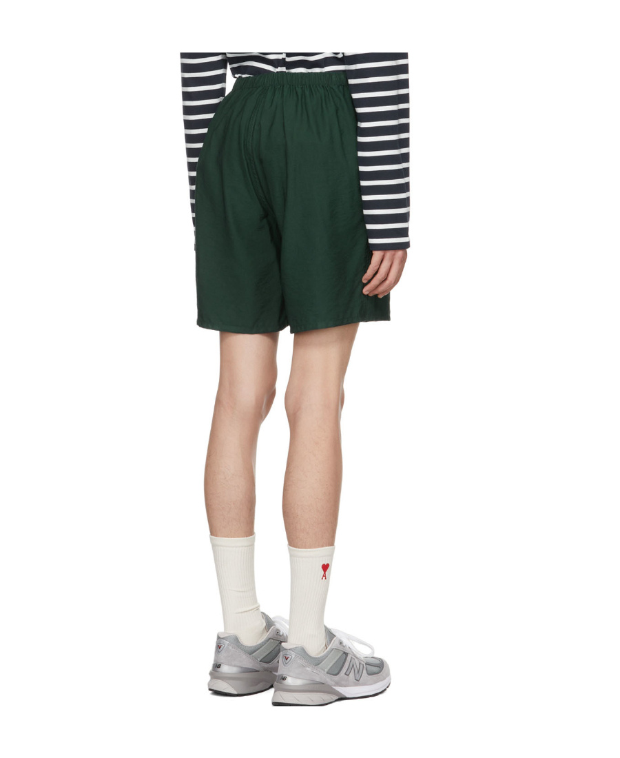 Shop Ami Alexandre Mattiussi Logo Shorts In Green