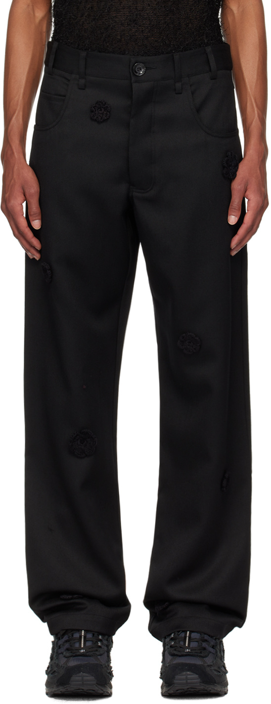 Song For The Mute Belt-loop Casual Pants In Black
