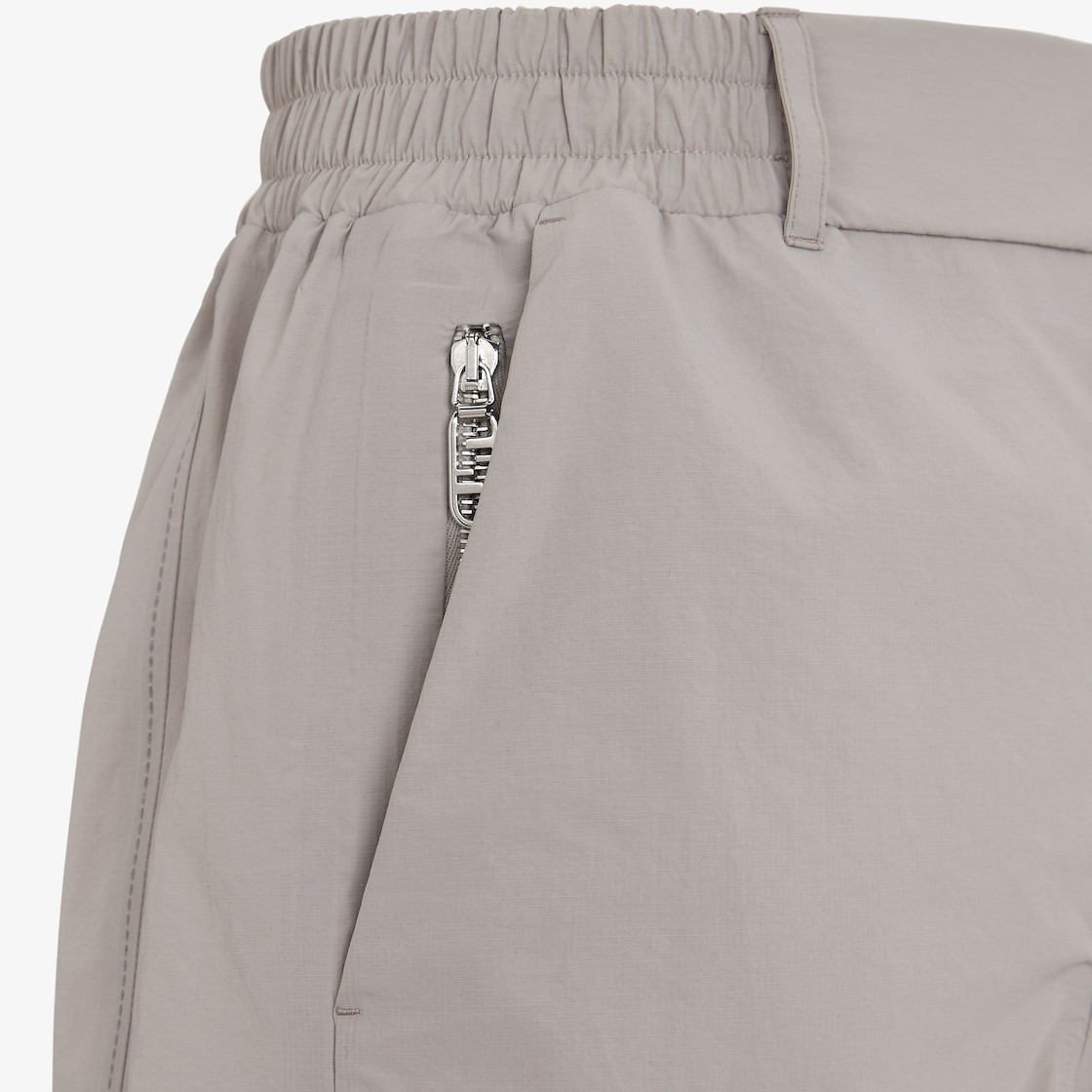 Fendi Zip-pockets Bermuda Shorts In Gray