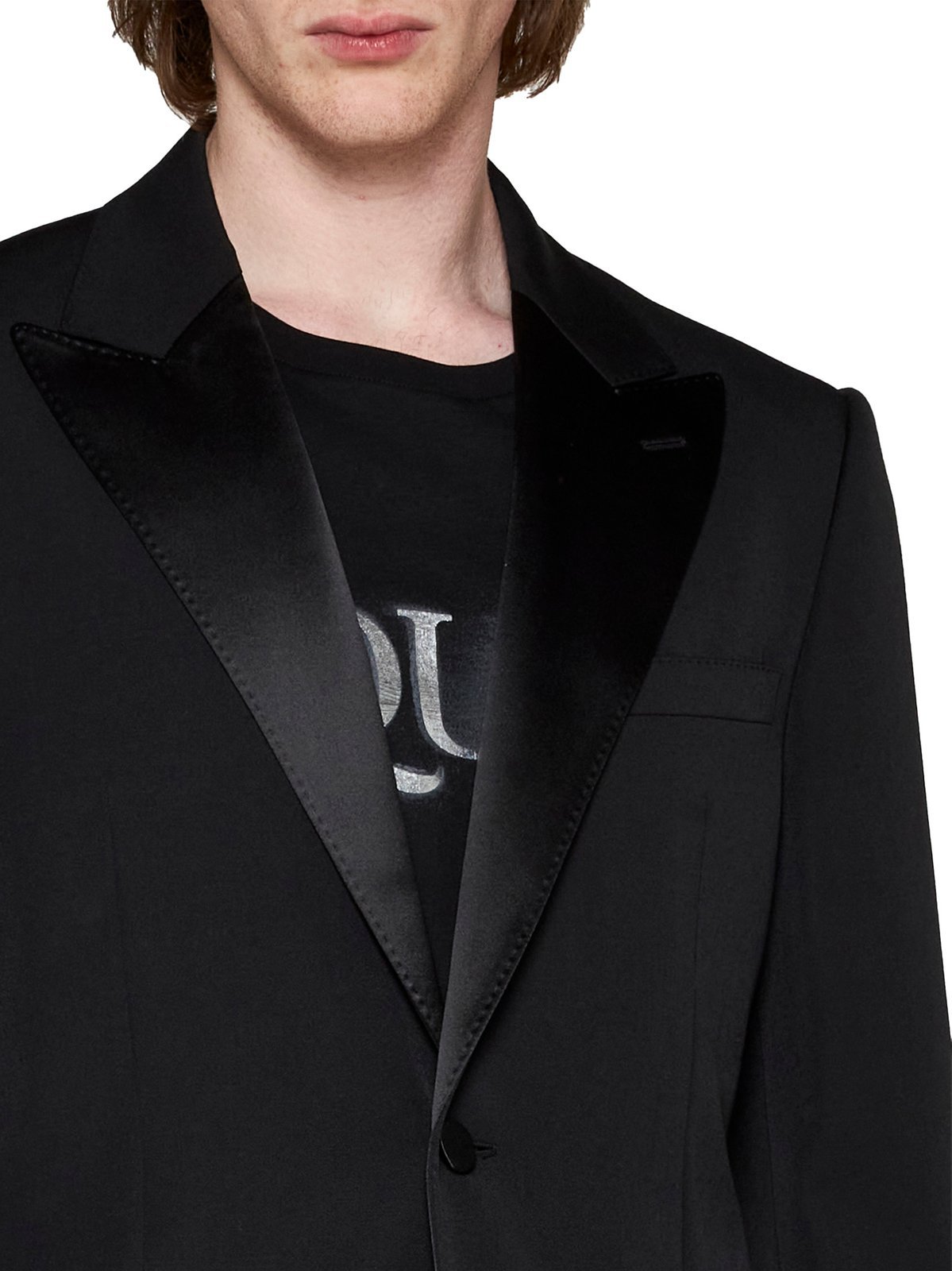 ALEXANDER MCQUEEN SILK LAPELS BLAZER