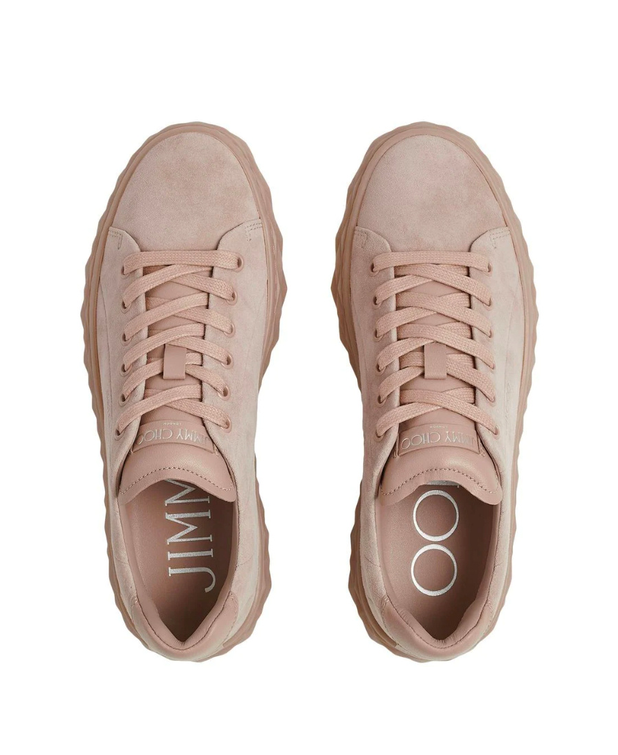 Jimmy Choo Logo Straps Casual Sneakers In Nude