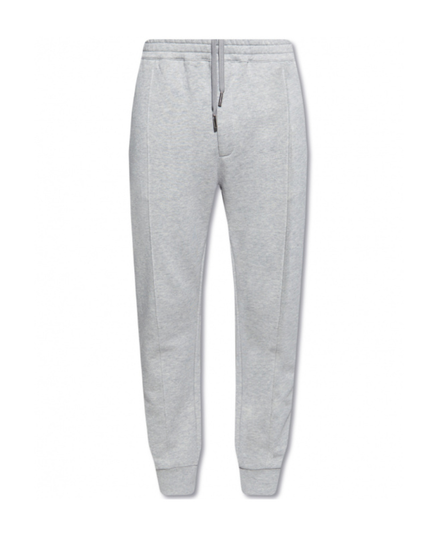 Alexander Mcqueen Rear Logo-patch Detail Track Pants In Gray