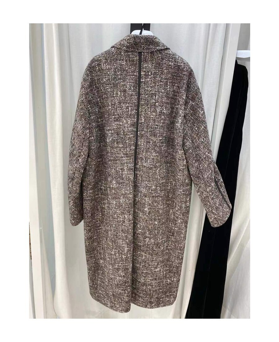 MAX MARA TEATINO DOUBLE-BREASTED WOOL LONG COAT