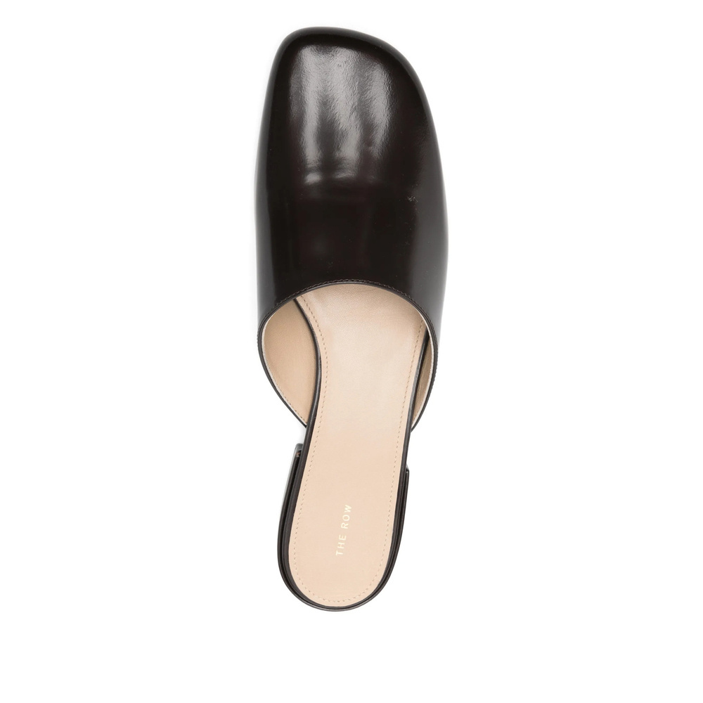 The Row Open-toe Flat Sandals In Black