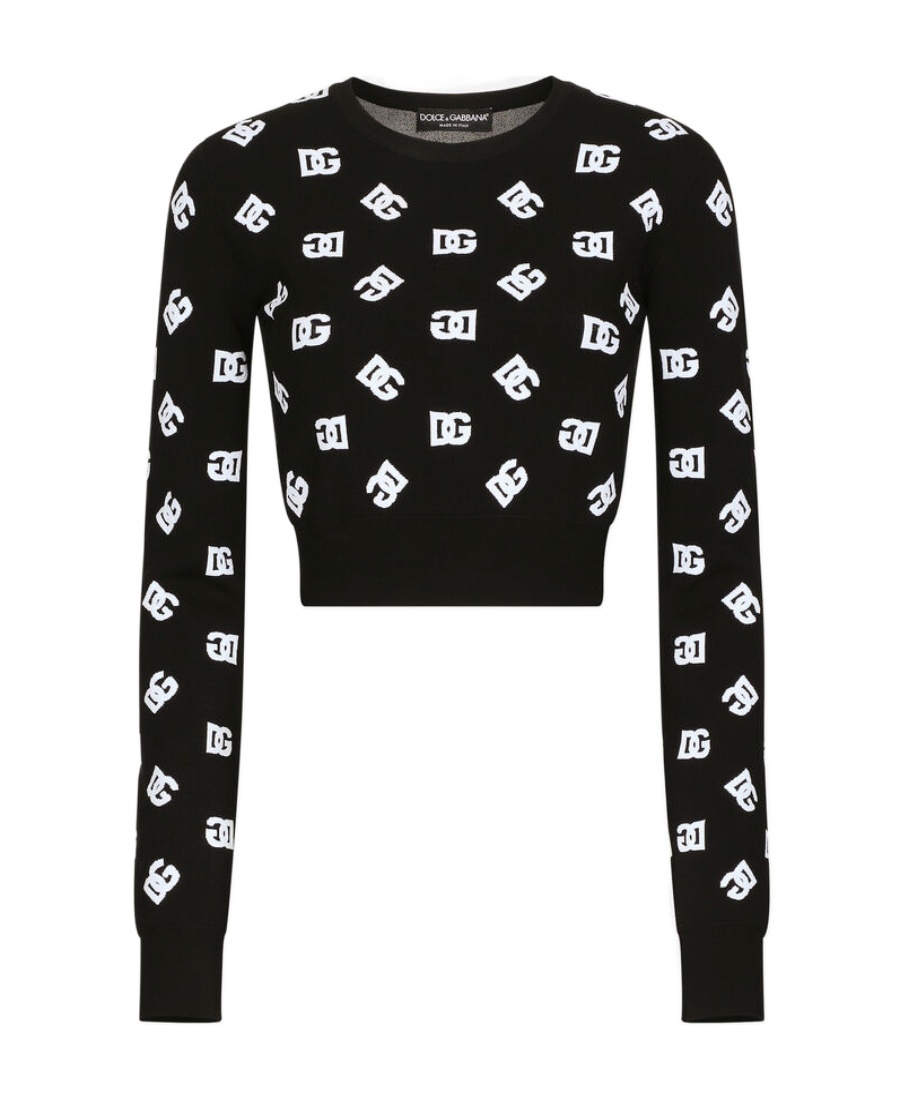 Dolce & Gabbana Long Sleeve Sweater In Black
