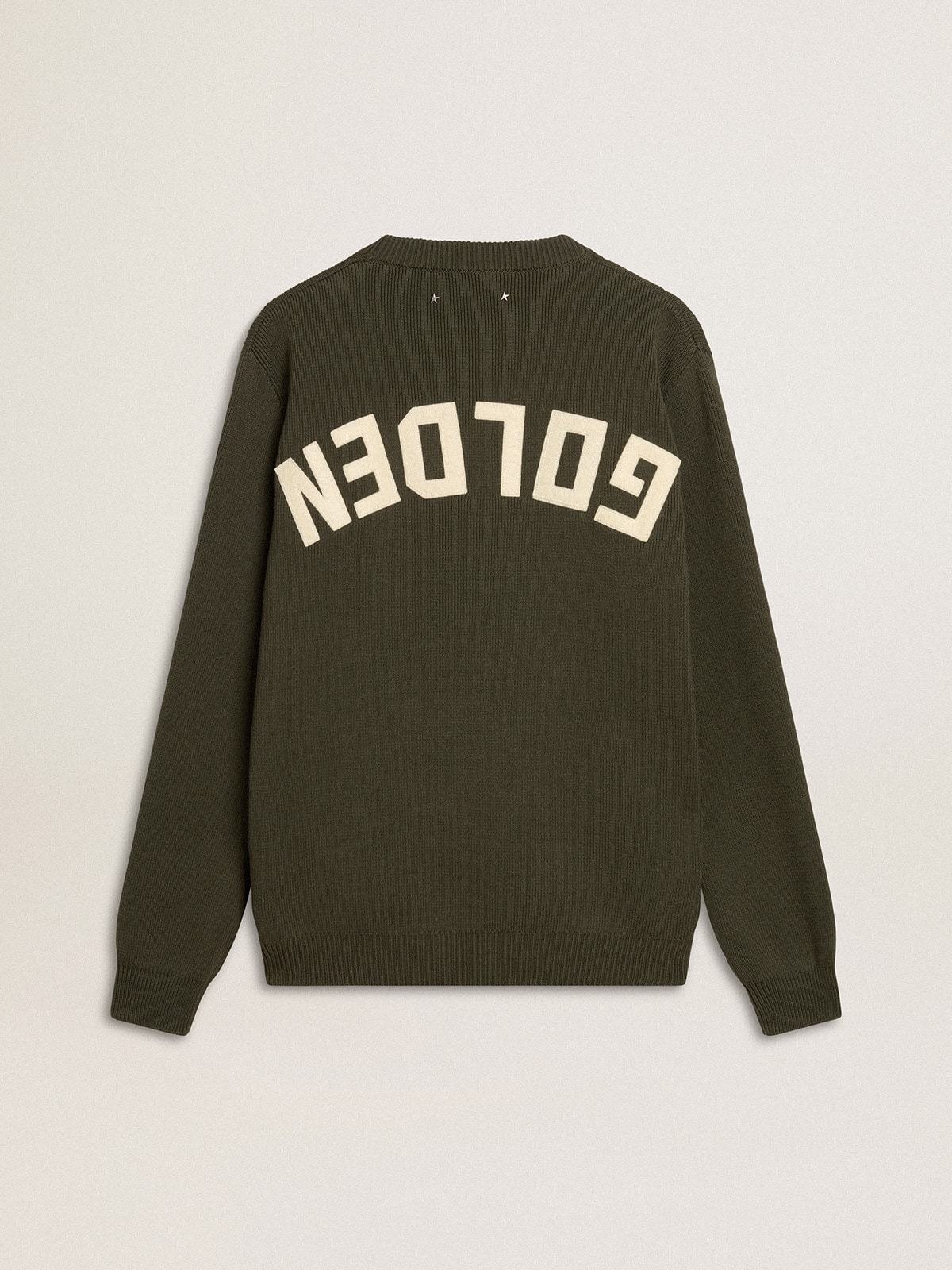 Golden Goose Deluxe Brand Logo Detailed Crewneck Jumper In Green