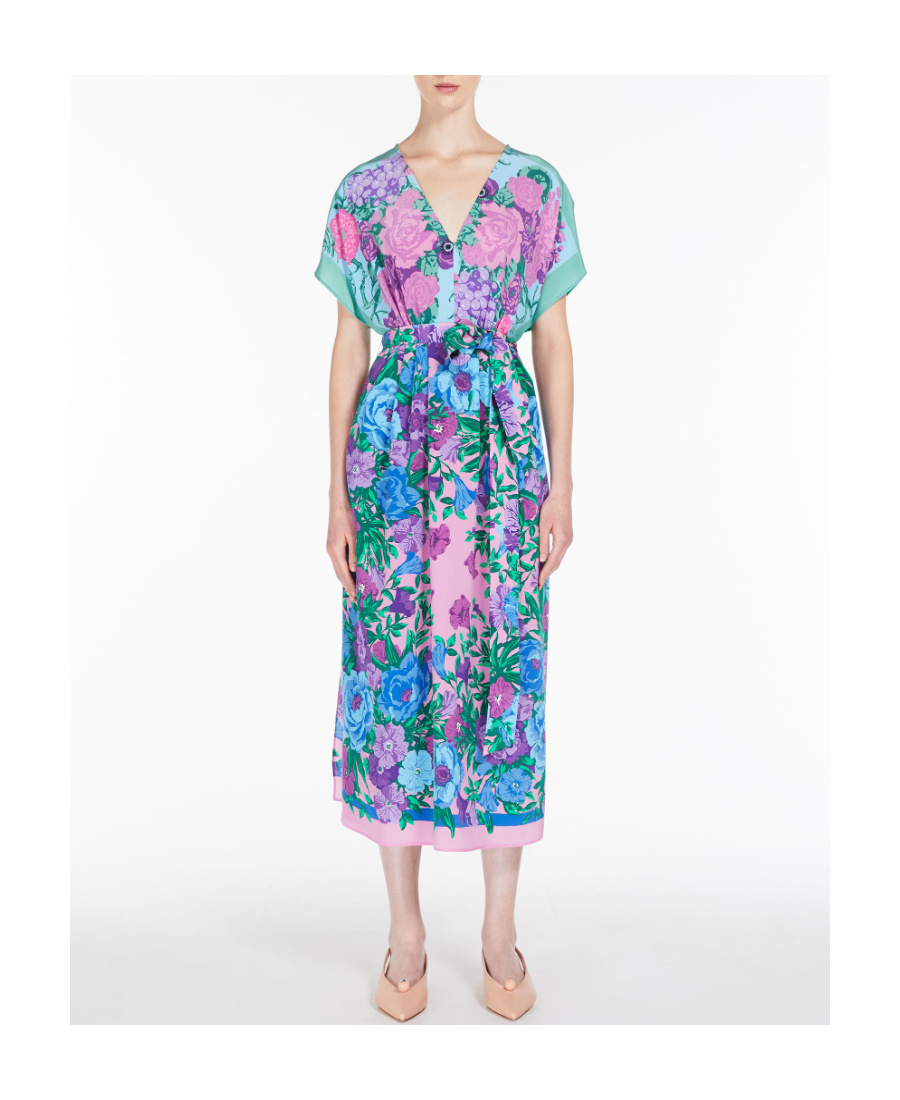 Weekend Max Mara Silk Dress In Green