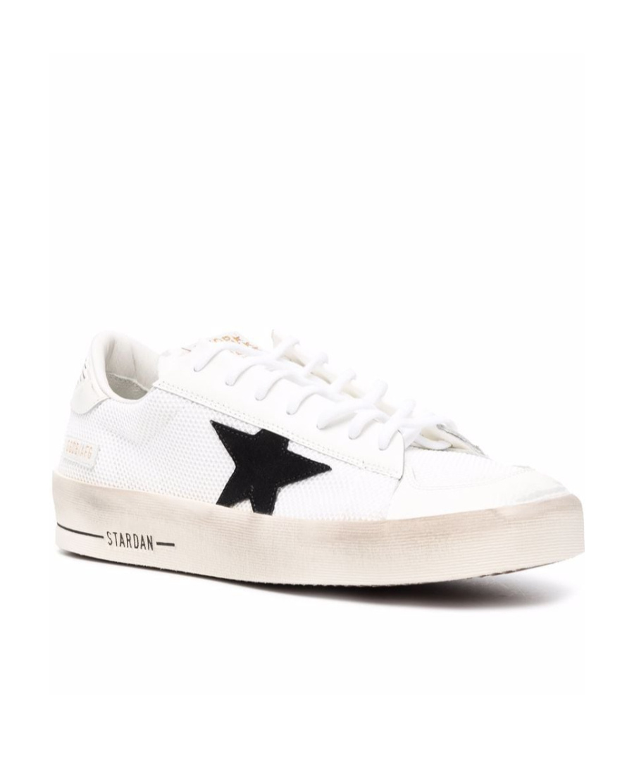 Golden Goose 'stardan' White Low Top Sneakers With Star Patch In White