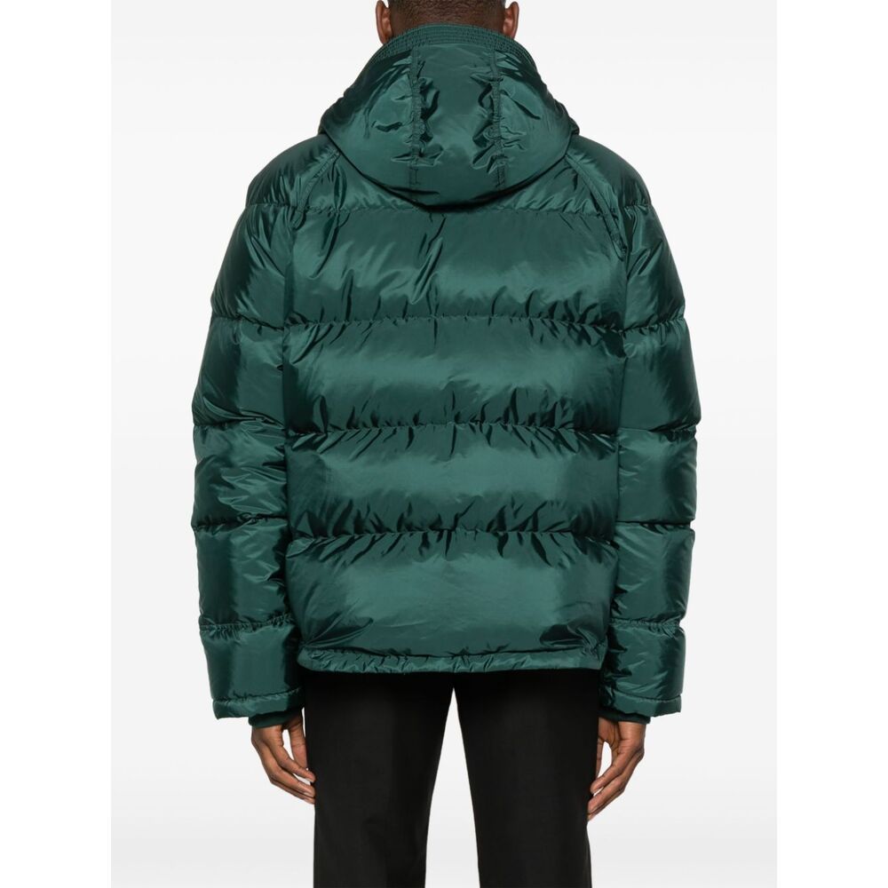 Prada Re-nylon Cropped Down Jacket In Green