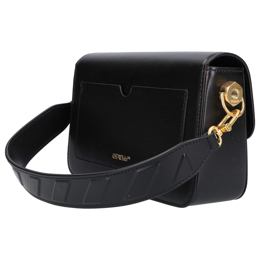 Off-white Logo Strap Satchel In Black