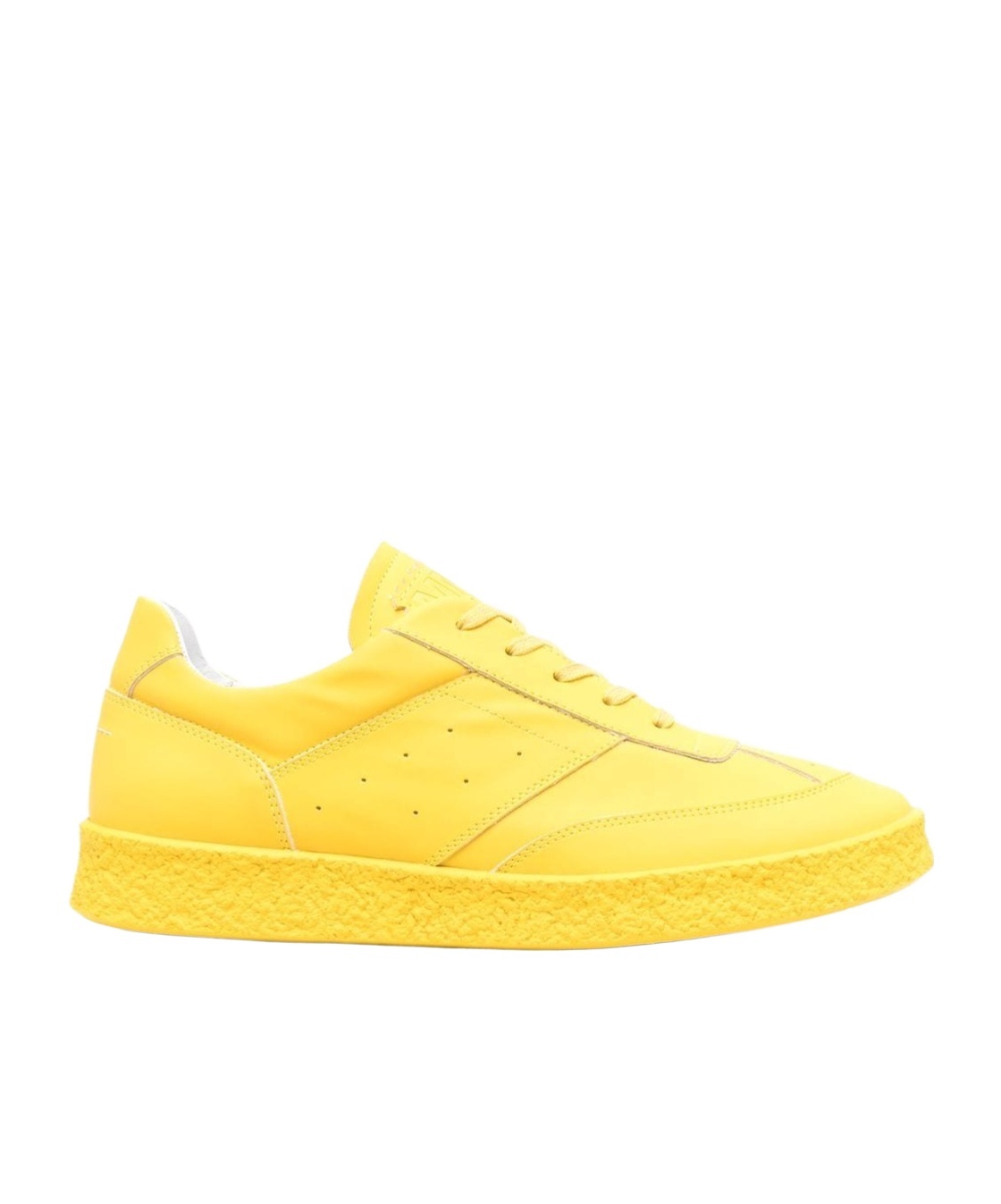 Shop Mm6 Maison Margiela Embossed-logo Tongue Sneakers In Yellow