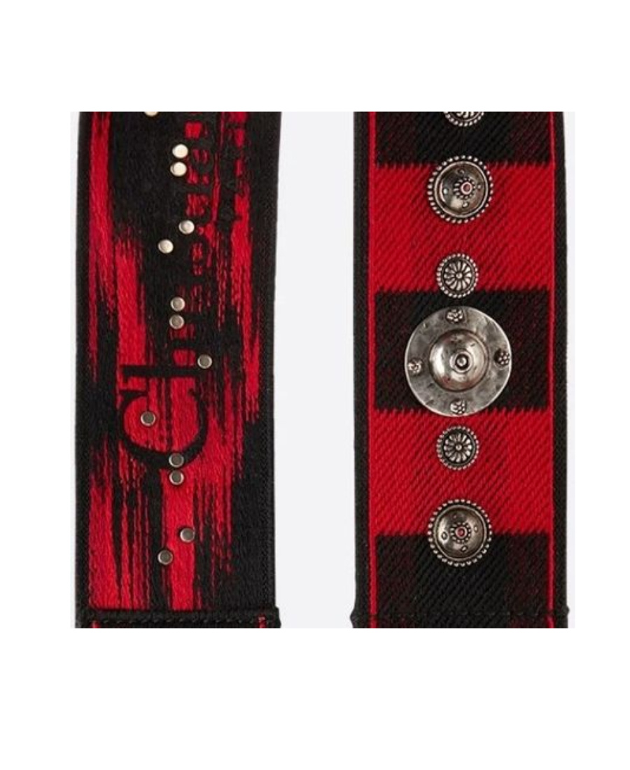Dior Embroidered Shoulder Straps In Black