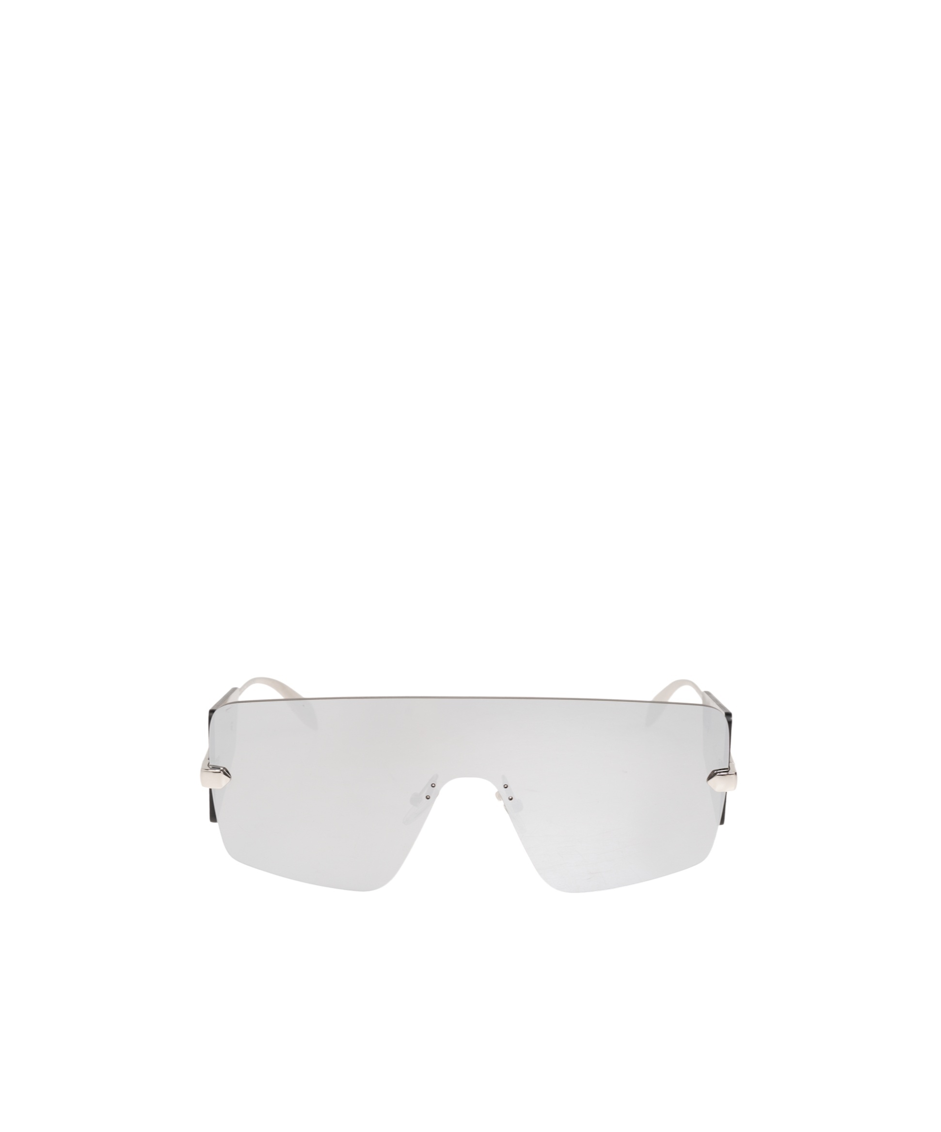 Alexander Mcqueen Eyewear Futuristic Shield Sunglasses In White