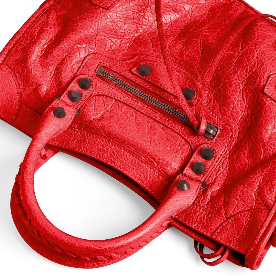 Balenciaga Small Le City Leather Satchel In Red