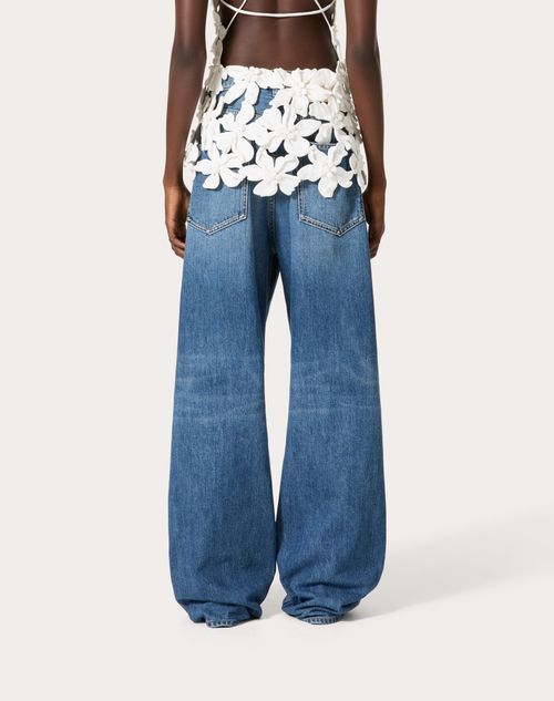 Valentino Wide- Leg Jeans In Blue
