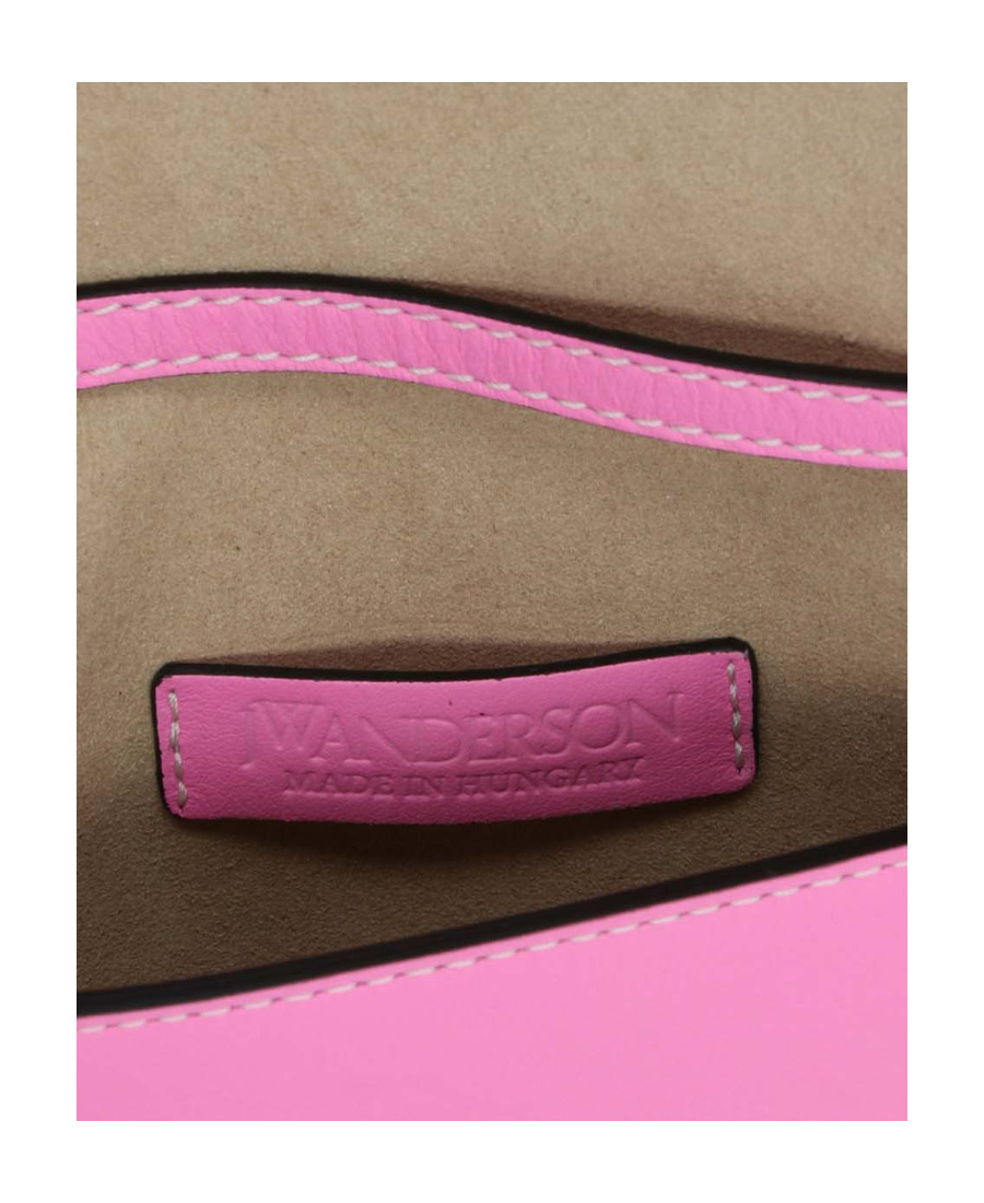 Jw Anderson Logo Printed Foldover Top Shoulder Bag In Pink