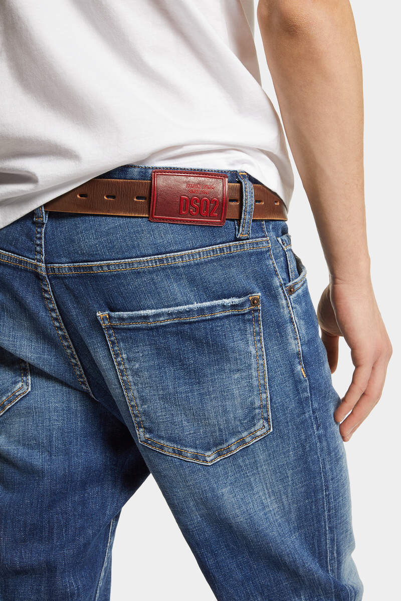 Dsquared2 Jeans Skinny A Vita Media In Blue