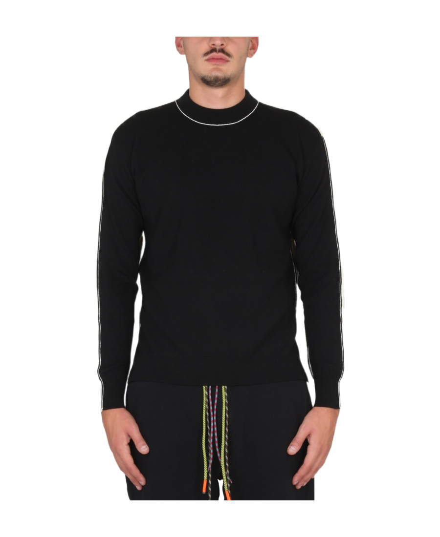Shop Ambush Colour-block Crew-neck Jumper In Black