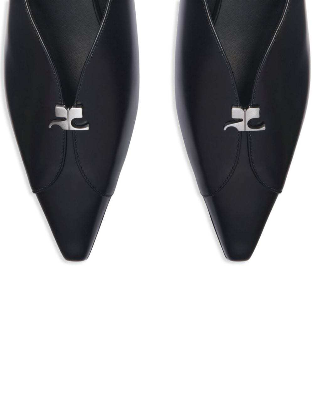 Shop Courrèges High-heeled Sandals In Black