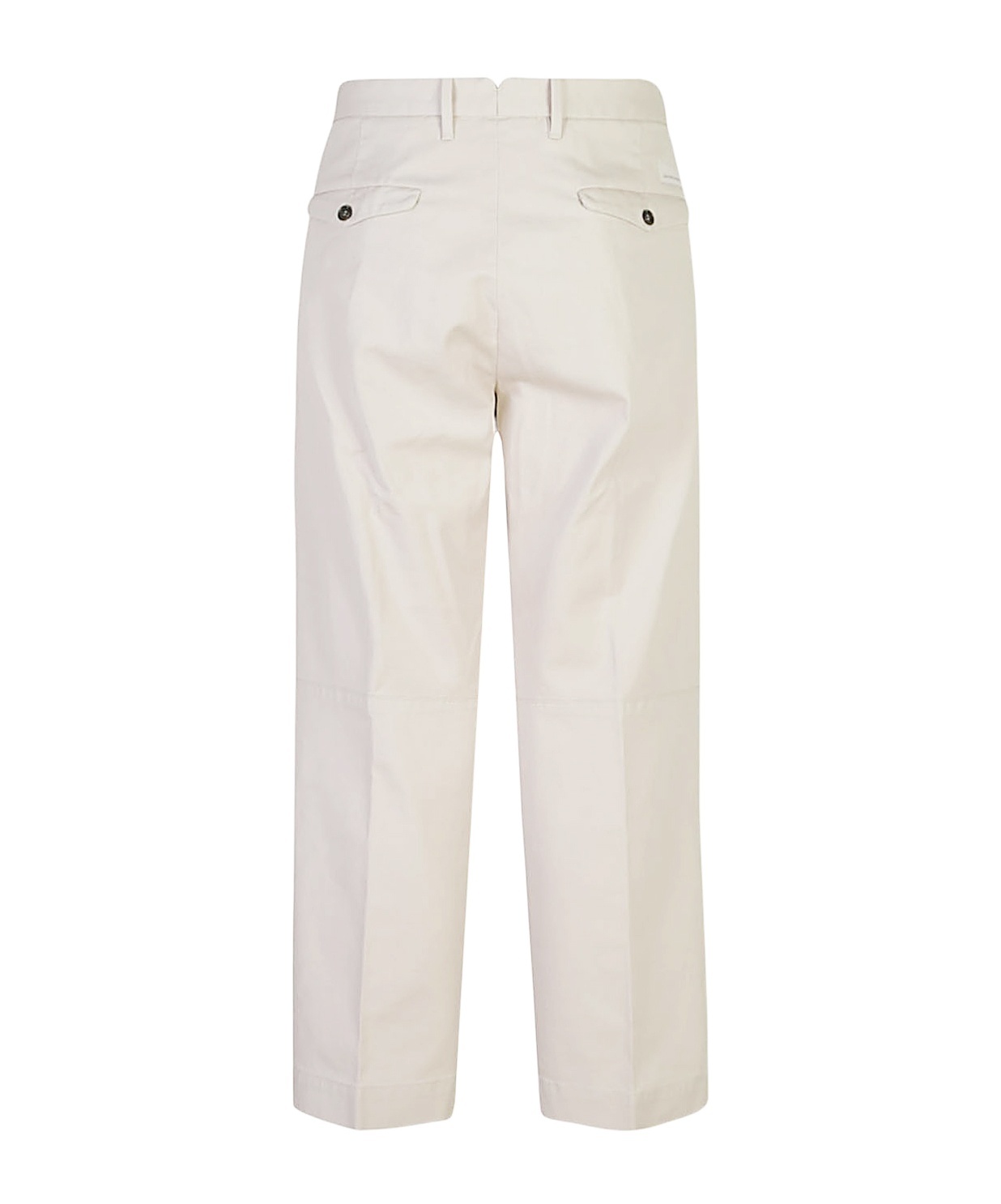 Nine In The Morning Tailored Beige Trousers In White