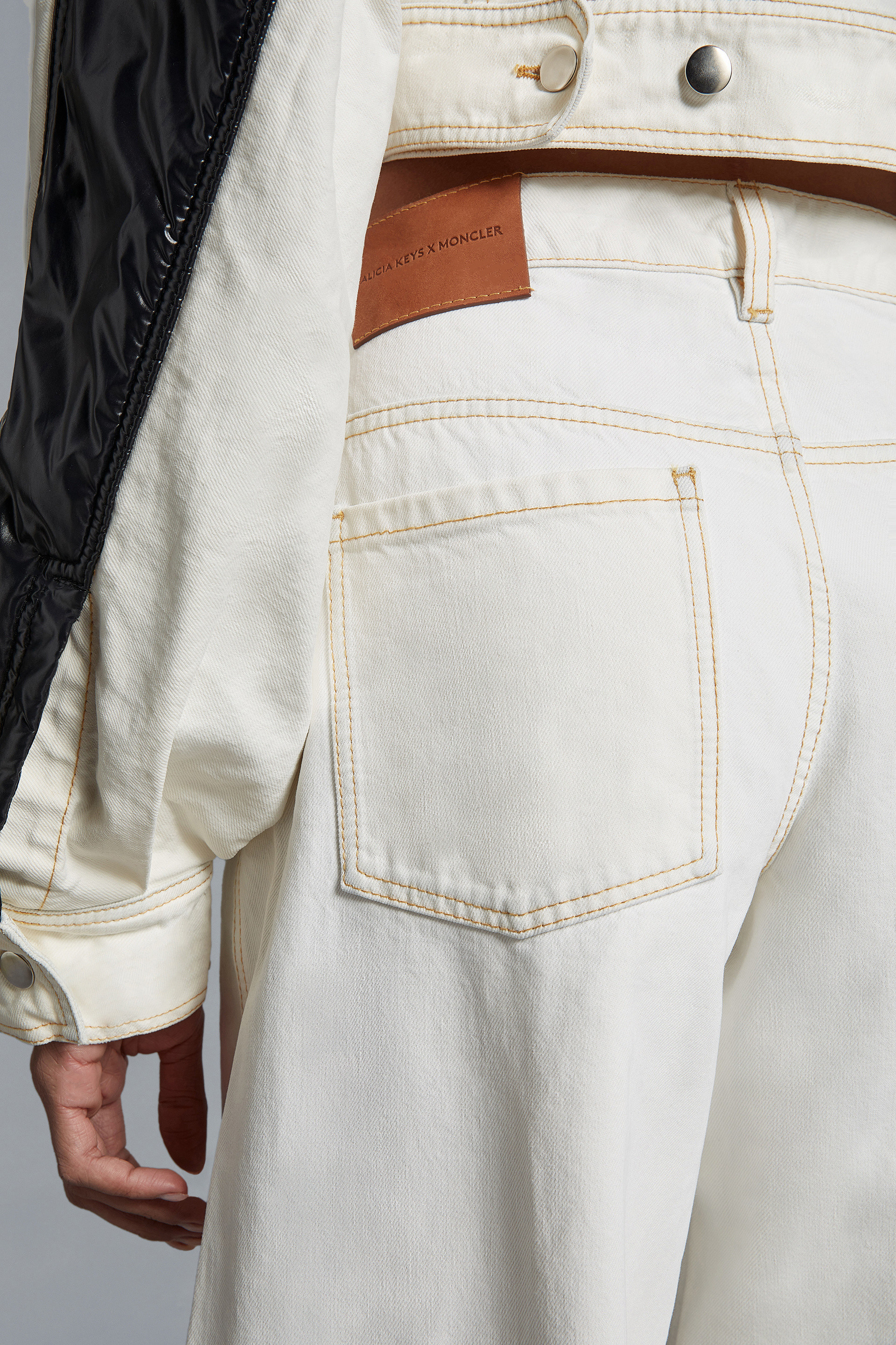 MONCLER BLEACHED DENIM JEANS