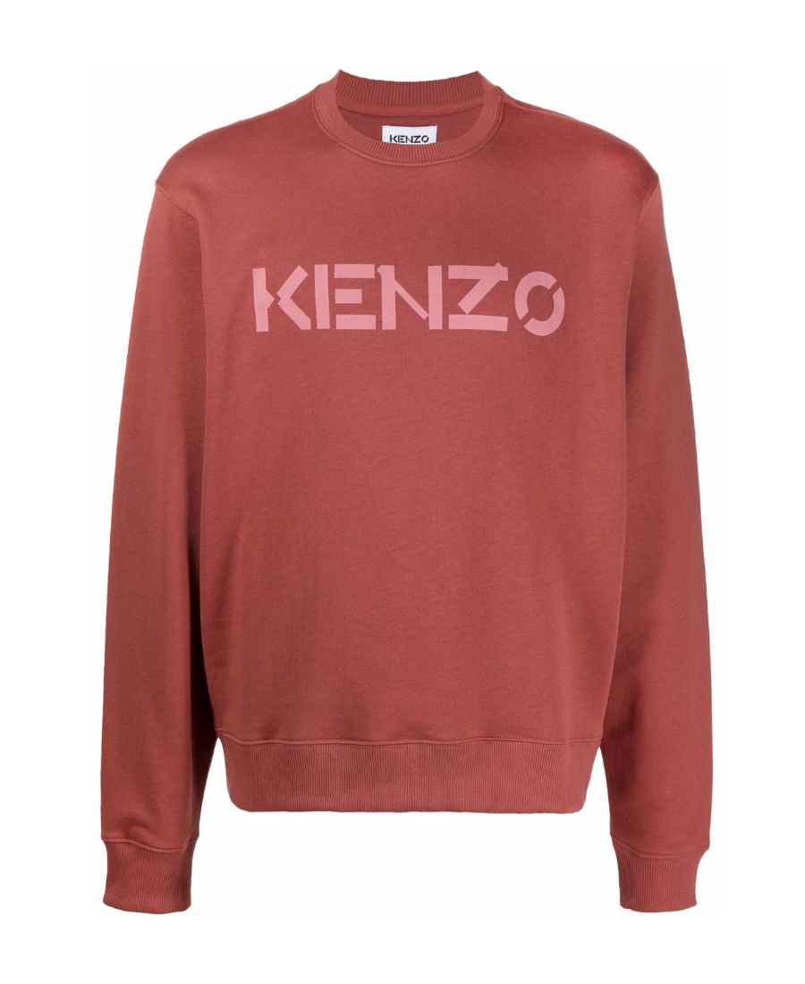 Kenzo Logo-print Cotton Sweatshirt In Brown