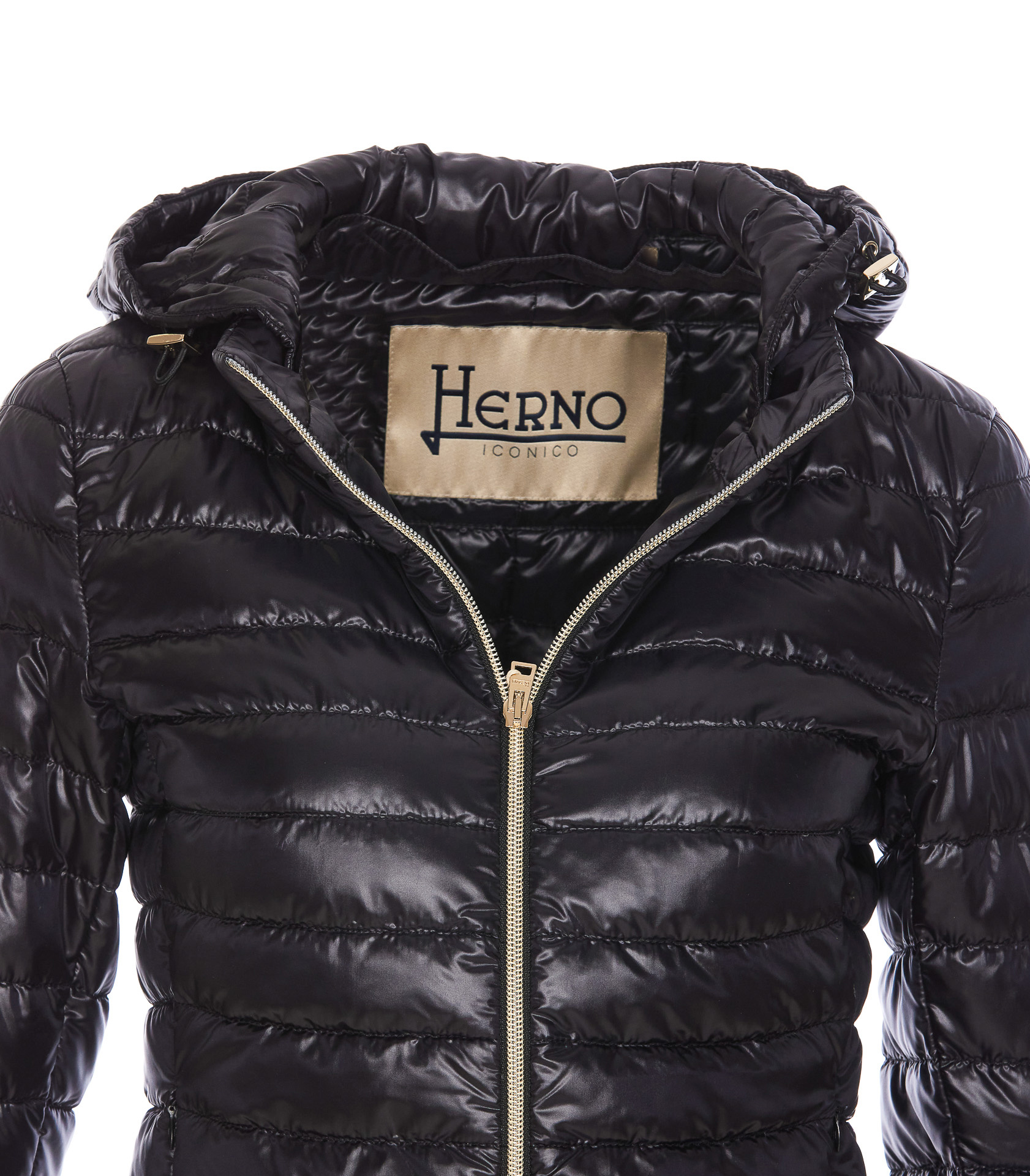Herno Angela Quilted Puffer Jacket In Black