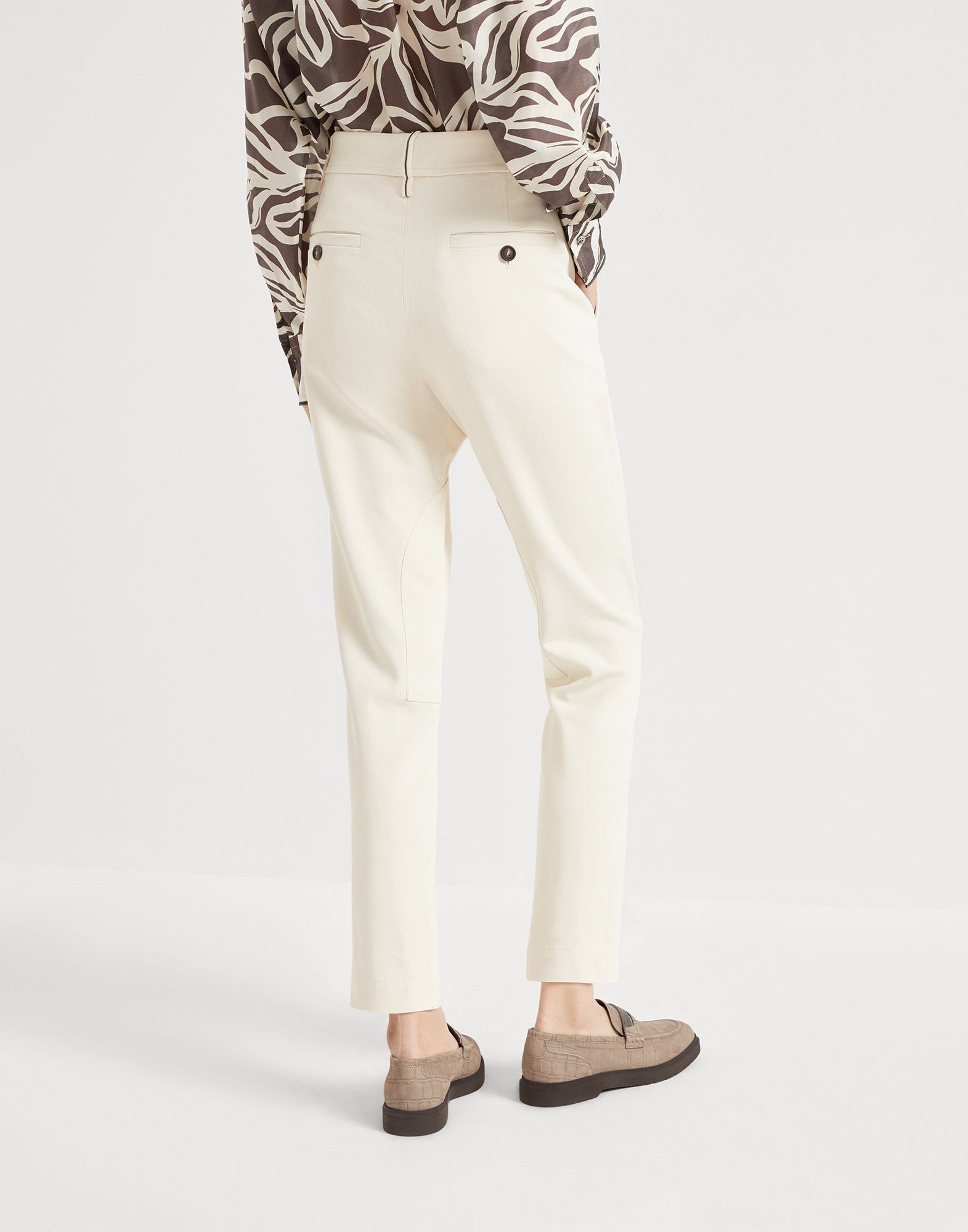 Brunello Cucinelli Equestrian Trousers In White