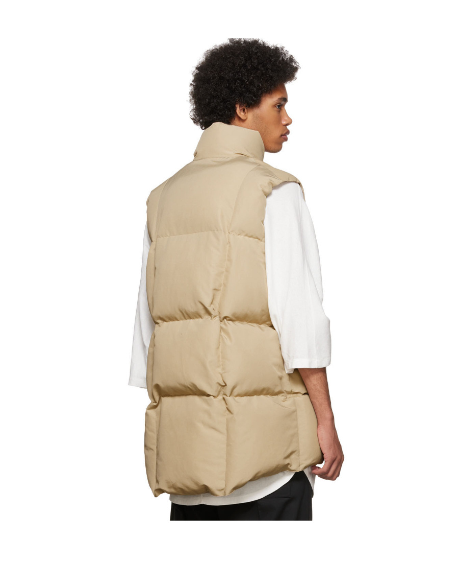 Takahiromiyashita The Soloist High-neck Padded Gilet In Nude