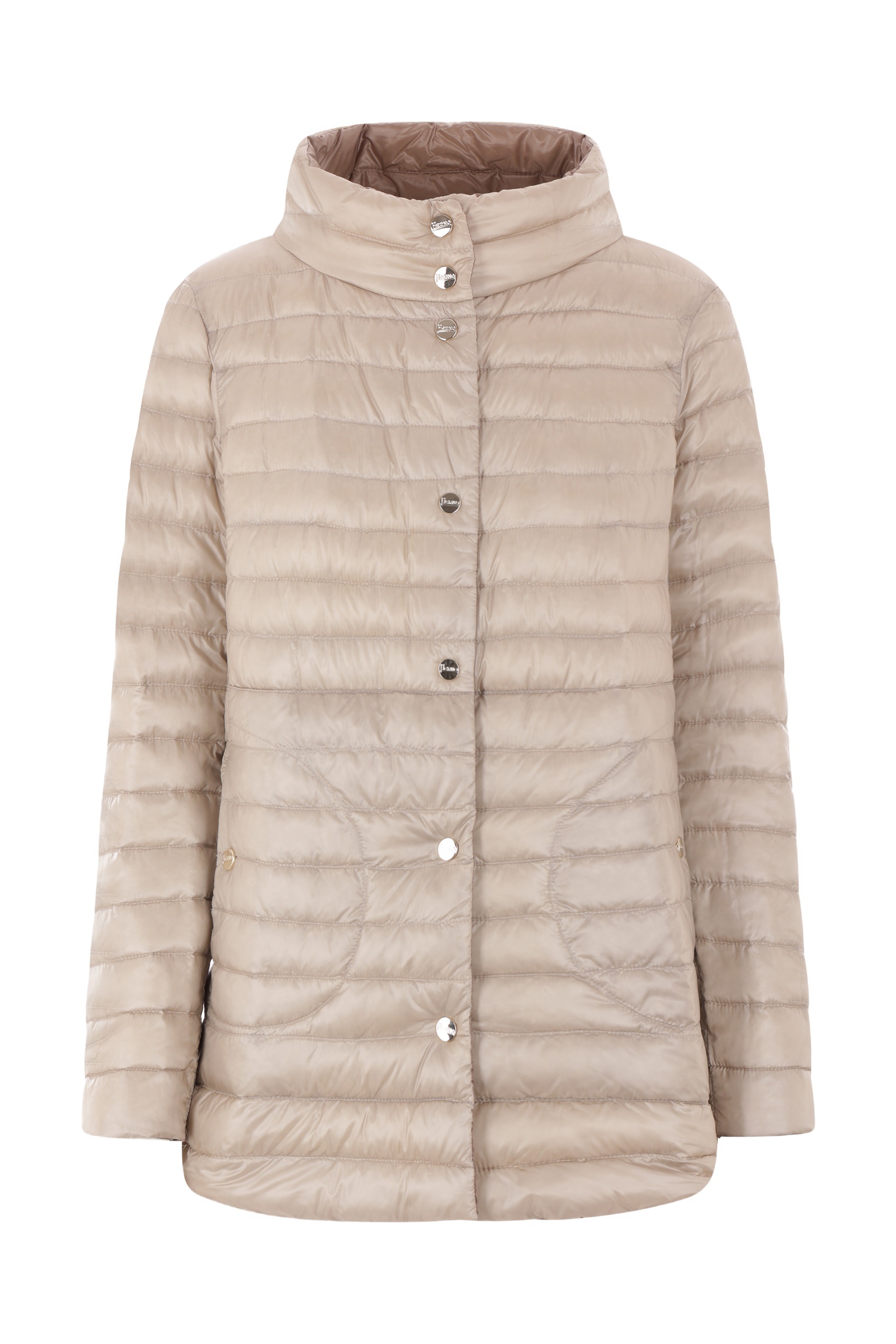 Herno A-shape Reversible Down Jacket In Ultralight Nylon In Brown