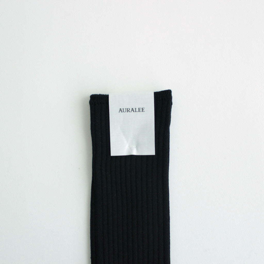 Auralee Rib Socks In Black