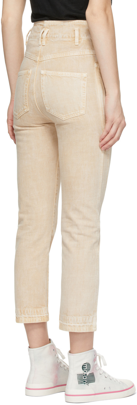 Isabel Marant High-rise Cropped Trousers In Nude